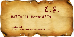 Bánffi Hermiás névjegykártya